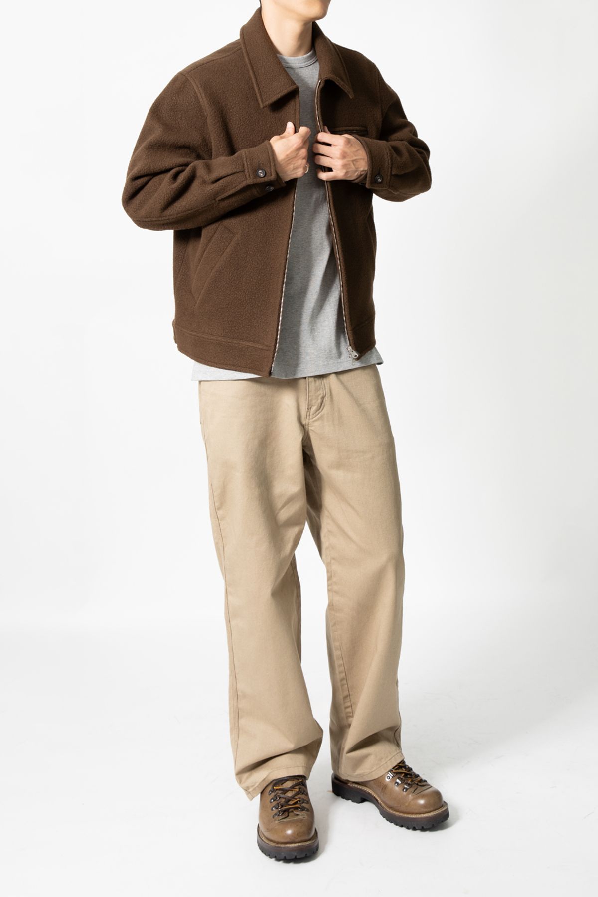 홀리선(HORLISUN) Maple Wool Boucle Detroit Jacket Brown