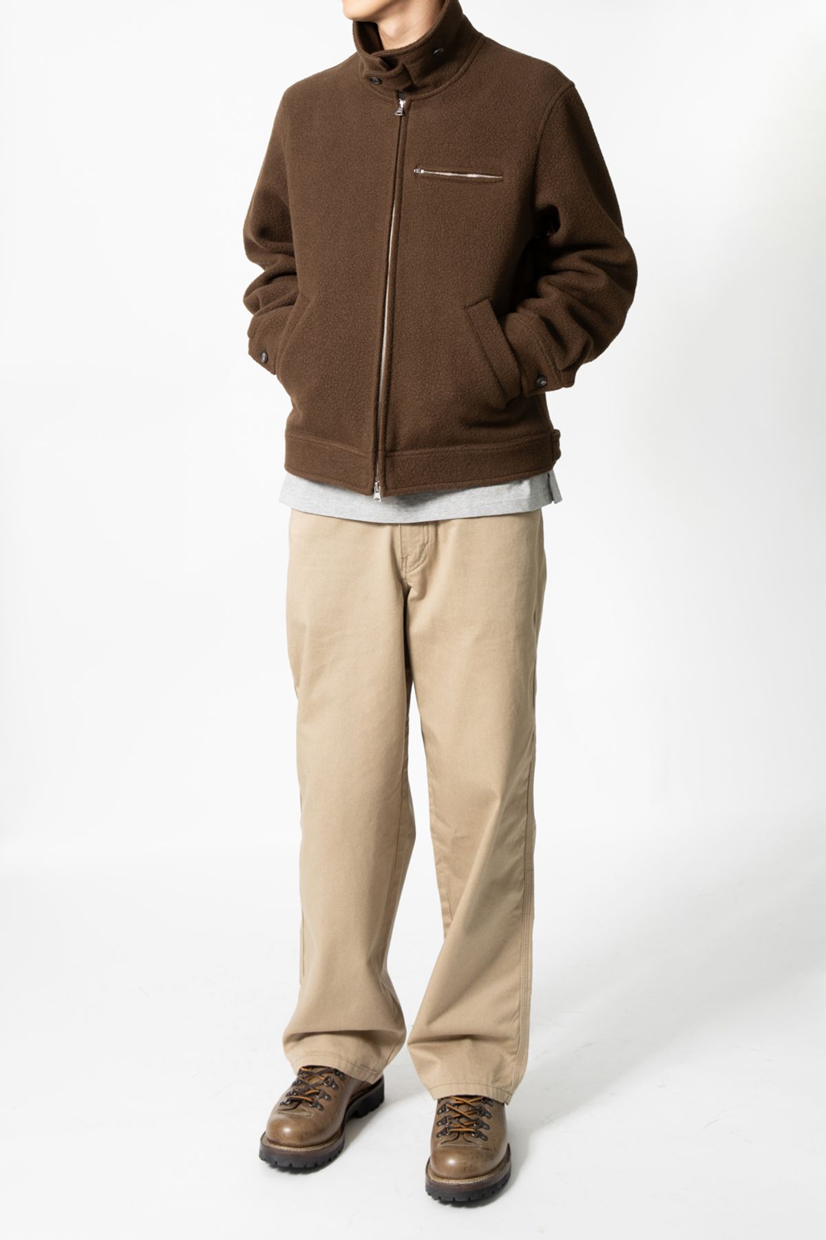 홀리선(HORLISUN) Maple Wool Boucle Detroit Jacket Brown