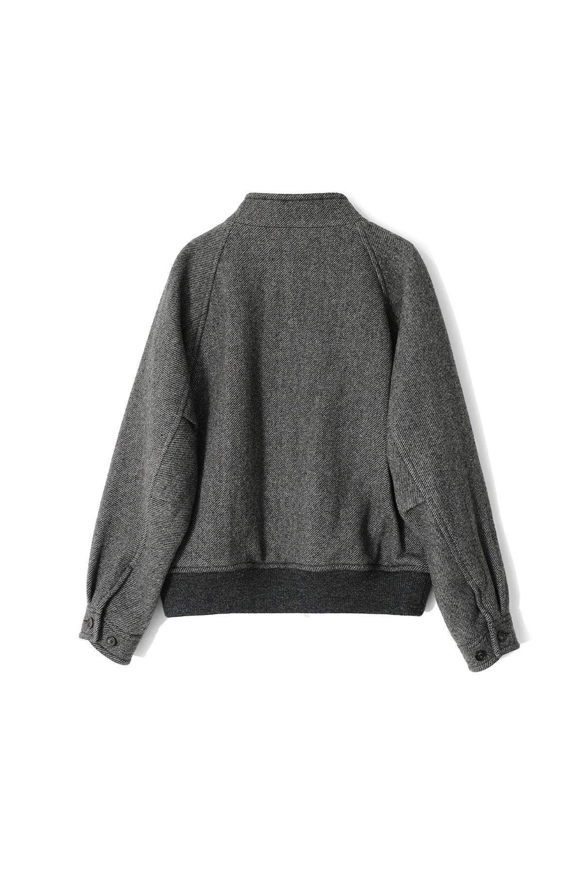 홀리선(HORLISUN) Visitor Wool Twill Harrington Jacket Melange Charcoal
