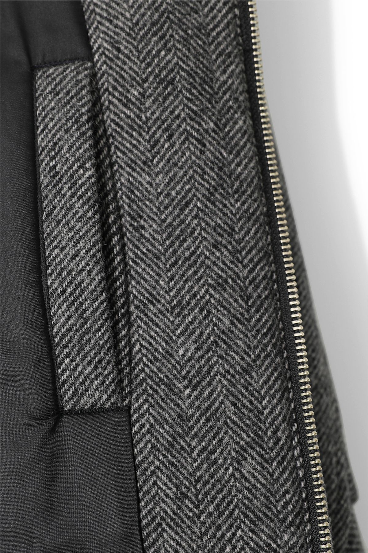 홀리선(HORLISUN) Visitor Wool Twill Harrington Jacket Melange Charcoal