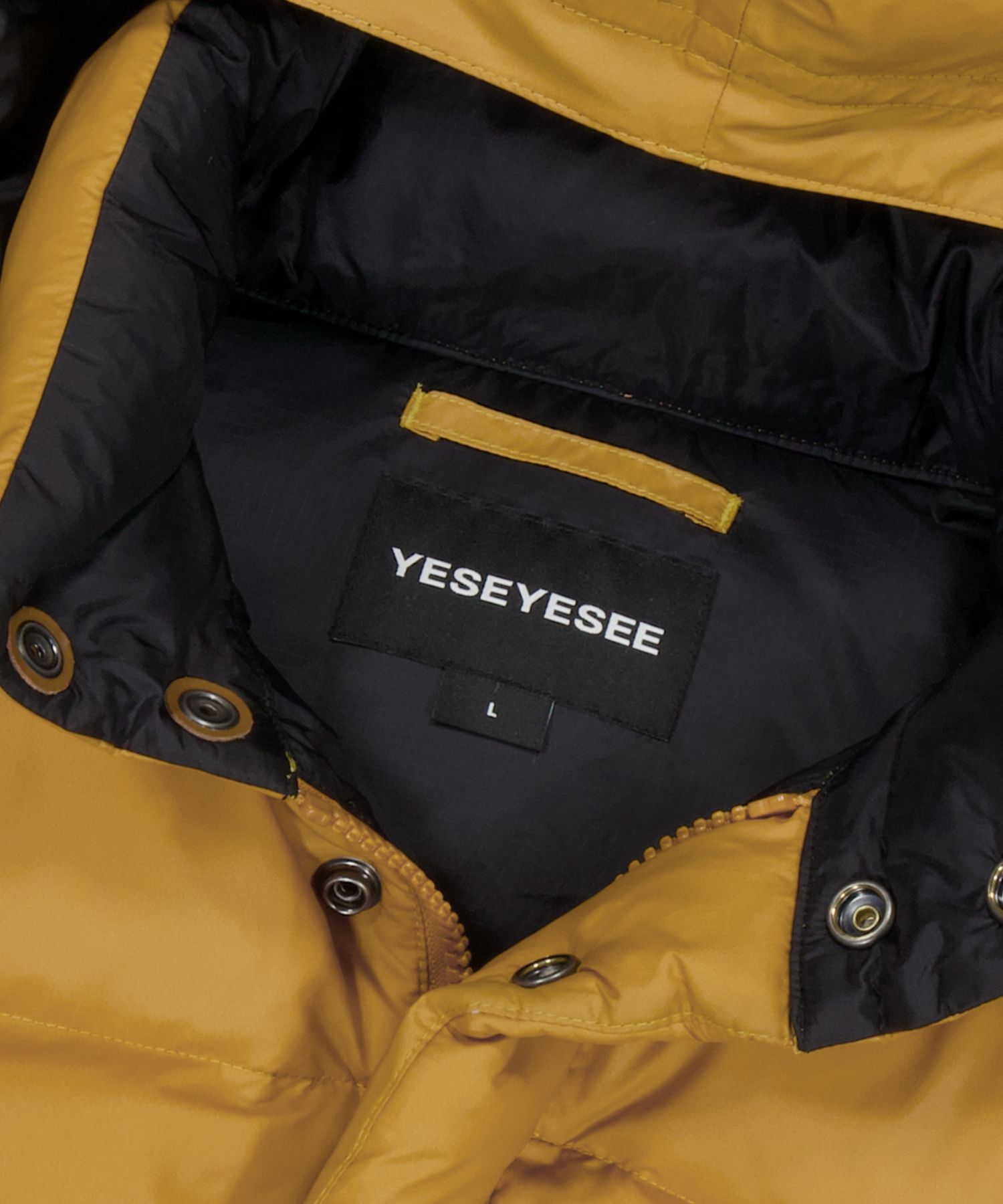 MUSINSA | YESEYESEE Hooded Down Jacket Yellow