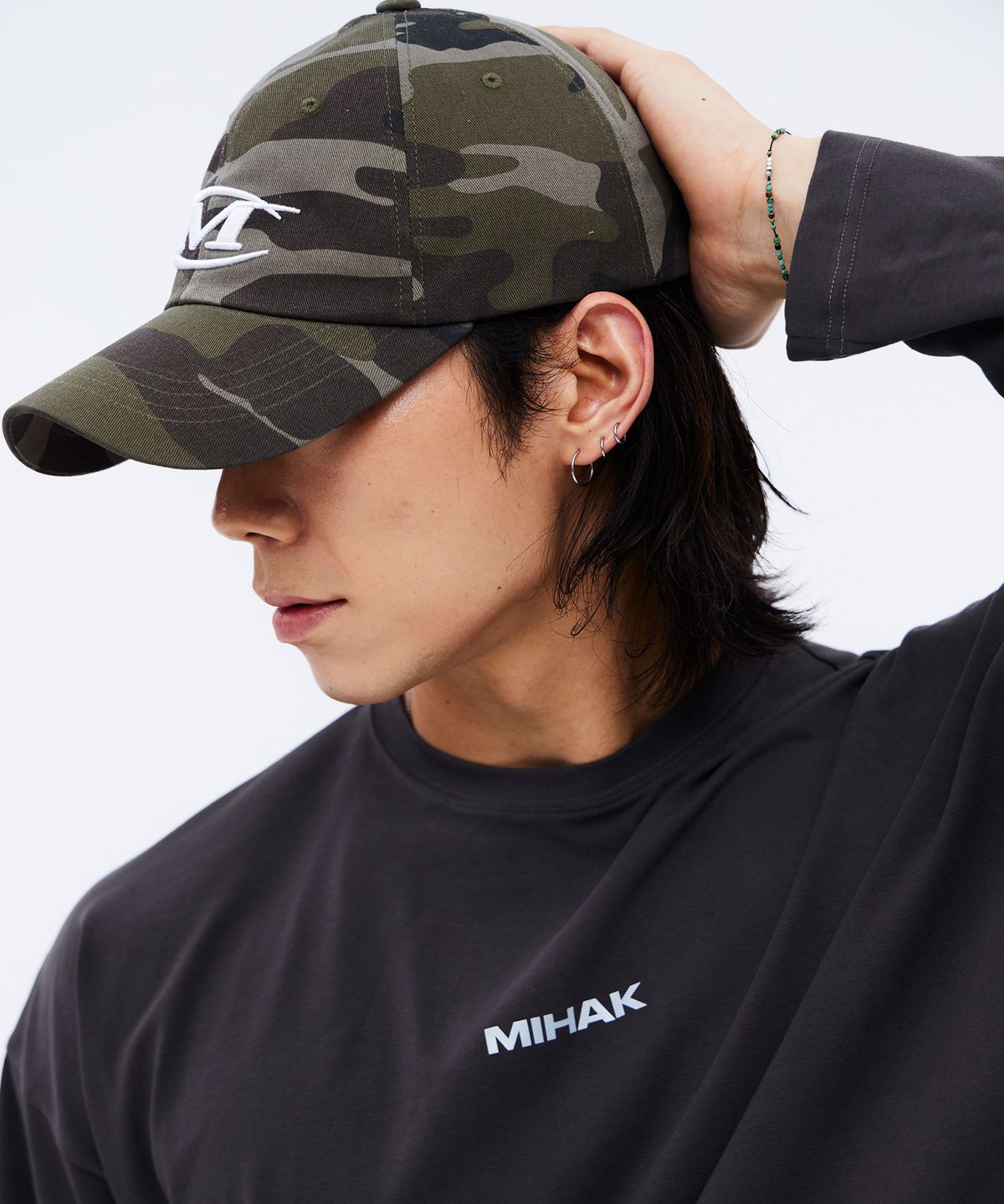 미학(MIHAK) 심볼 로고 카모 볼캡