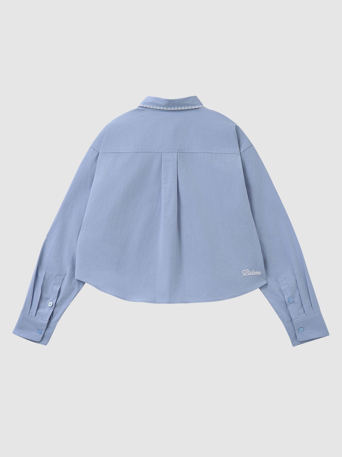 탭루덴스(TABBLUDENS) Ludens 우먼즈 크롭 포플린 셔츠_Light Blue