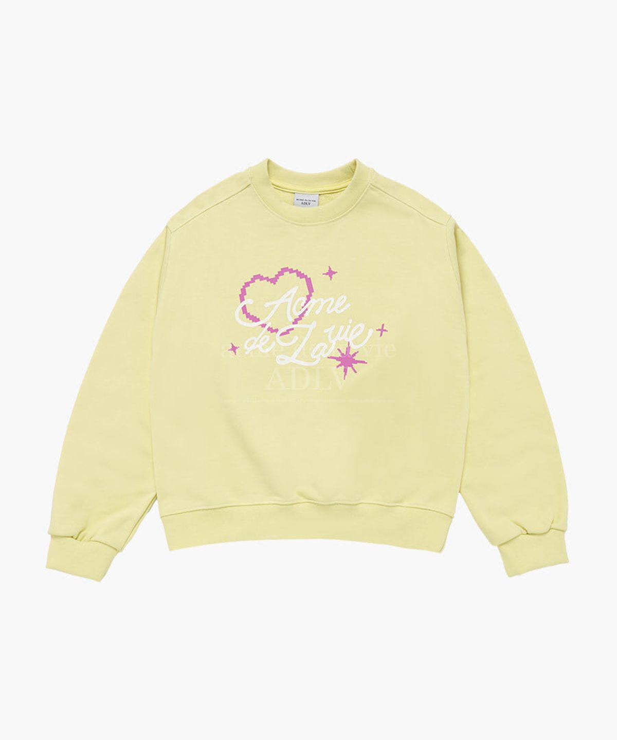 아크메드라비(ACME DE LA VIE) WOMAN SCRIPT HEART LETTERING SWEATSHIRTS (3 COLOR)