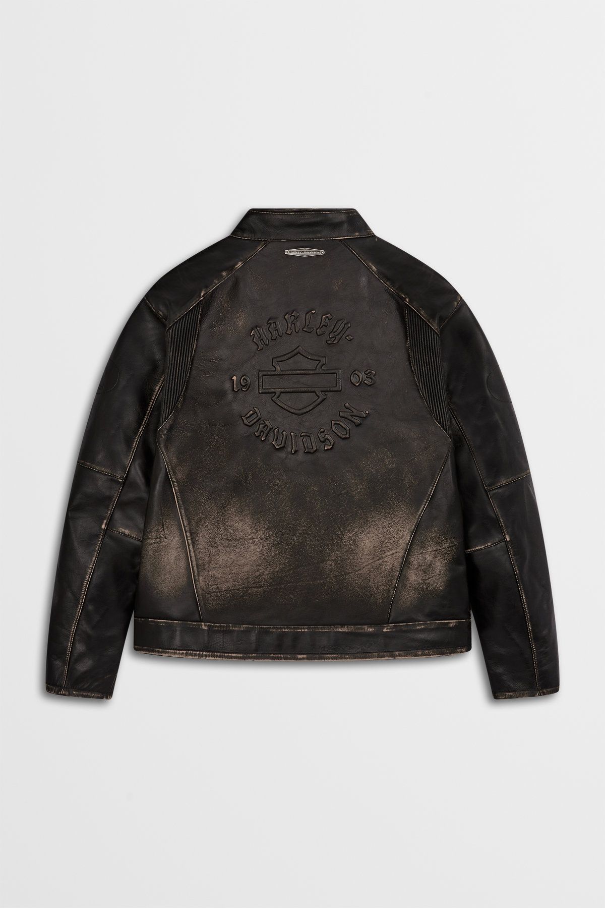 할리데이비슨 컬렉션스®(HARLEY-DAVIDSON COLLECTIONS®) [CORE] 데미지 레더 자켓_블랙 HH14301102