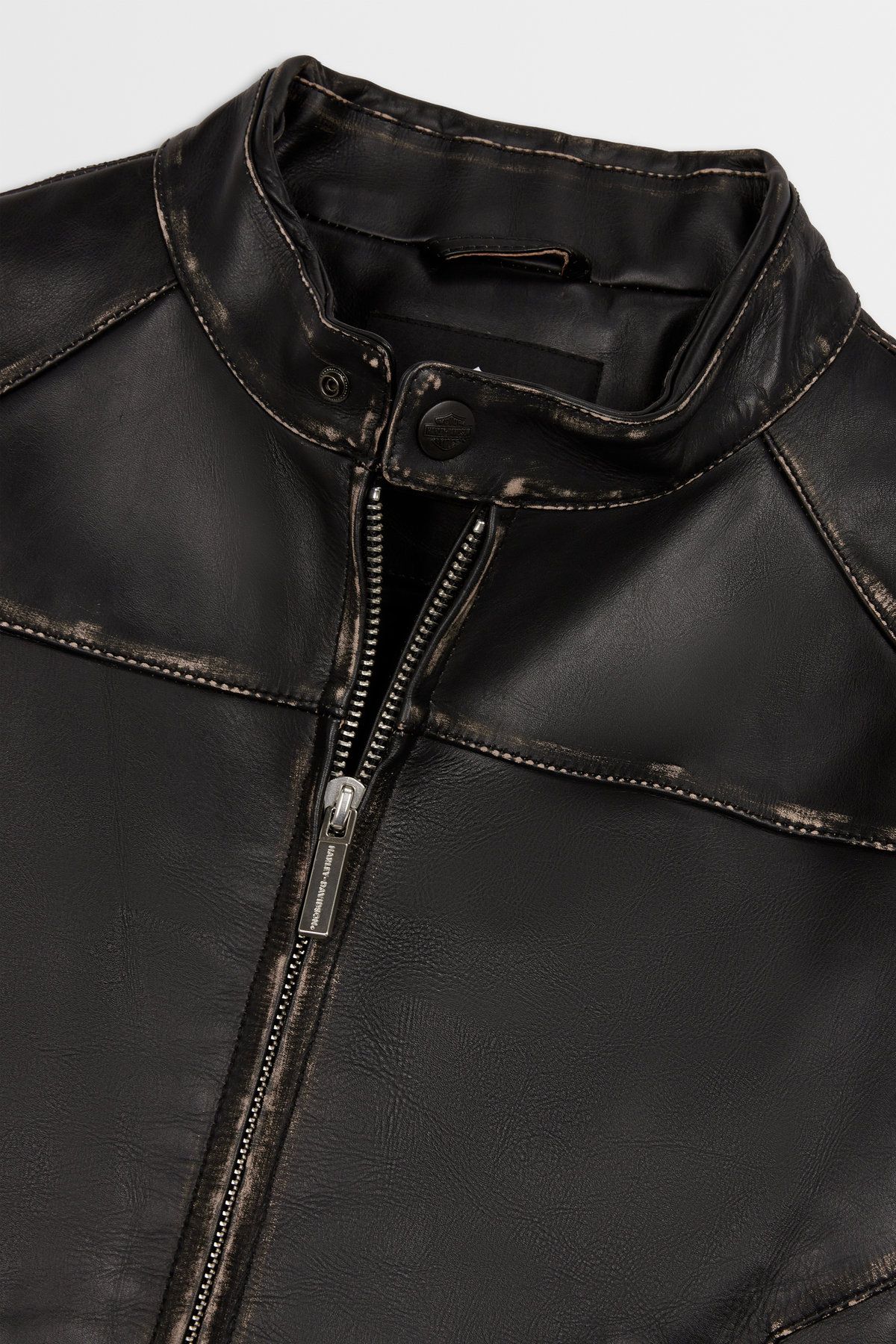 할리데이비슨 컬렉션스®(HARLEY-DAVIDSON COLLECTIONS®) [CORE] 데미지 레더 자켓_블랙 HH14301102
