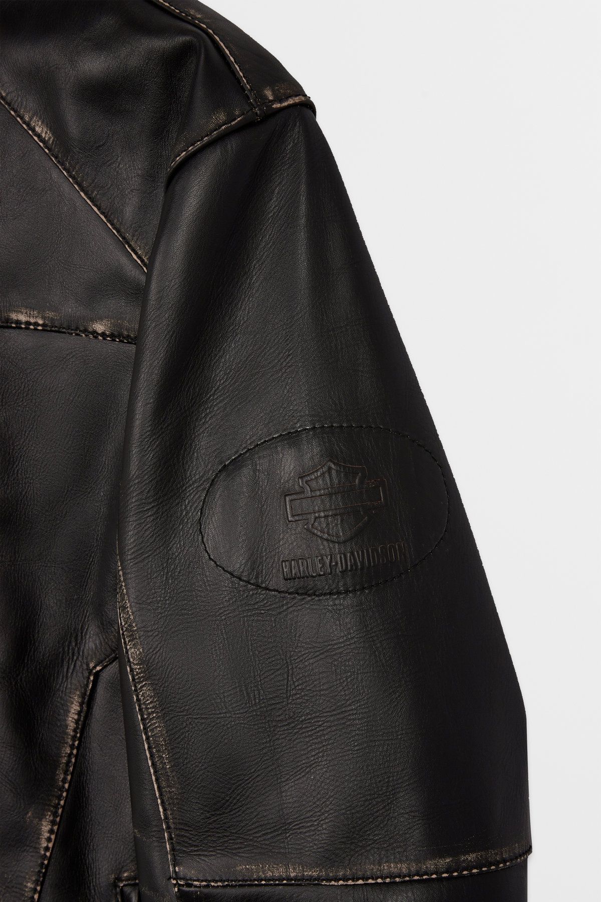 할리데이비슨 컬렉션스®(HARLEY-DAVIDSON COLLECTIONS®) [CORE] 데미지 레더 자켓_블랙 HH14301102