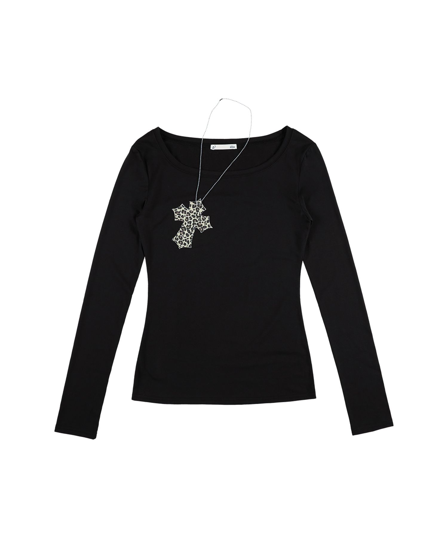 超歓迎された | MUSINSA ILLIO top necklace cross leopard Black トップス