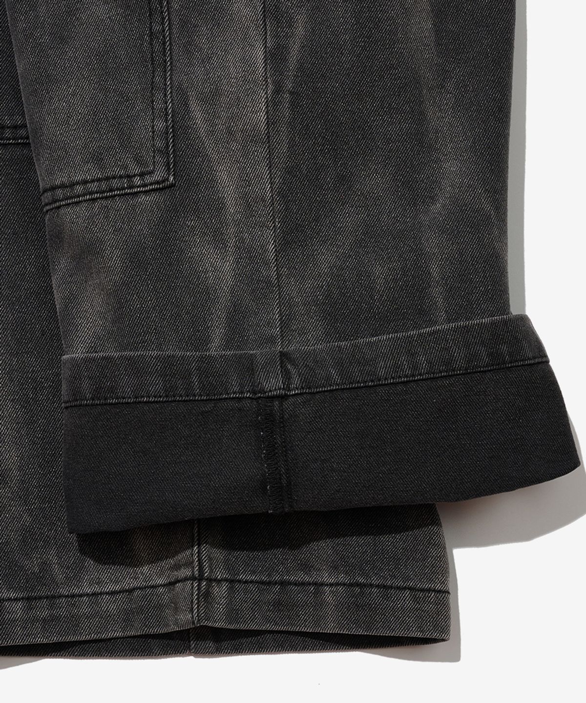 논타입(NONTYPE) TWOTONE CARPENTER DENIM PANTS (BLACK)