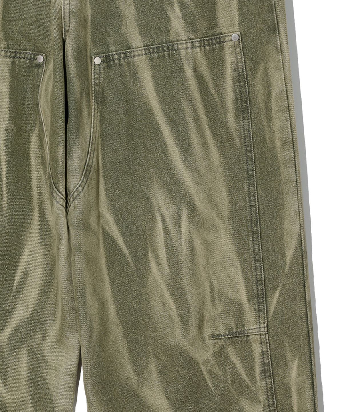 논타입(NONTYPE) TWOTONE CARPENTER DENIM PANTS (KHAKI)