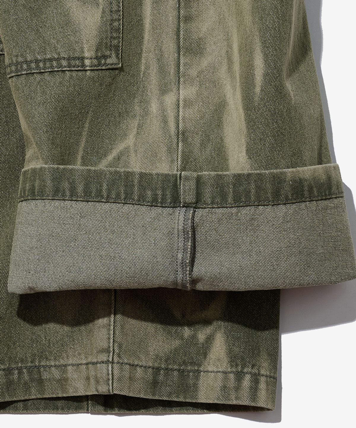 논타입(NONTYPE) TWOTONE CARPENTER DENIM PANTS (KHAKI)