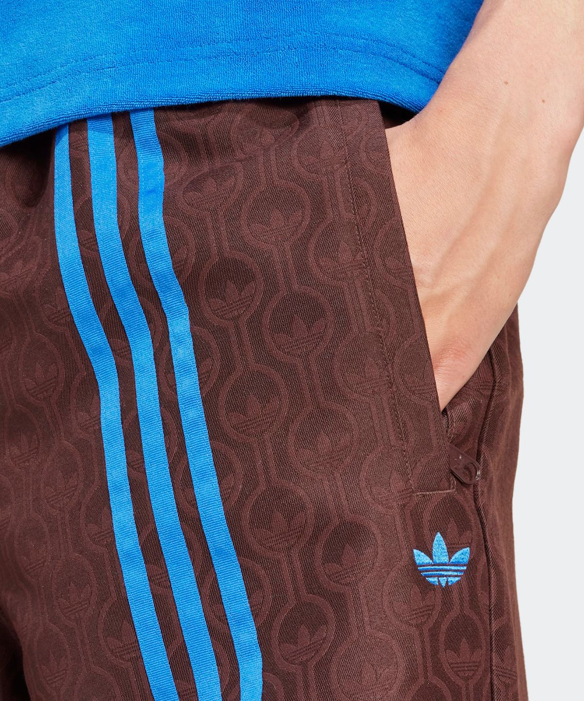 아디다스(ADIDAS) 70s 클럽 팬츠 - 브라운:블루 / JN5970