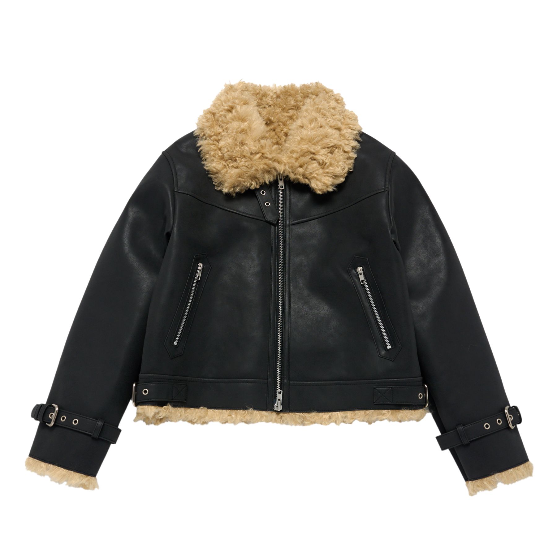 CS】multi vegan leather blouson CS】multi vegan leather blouson