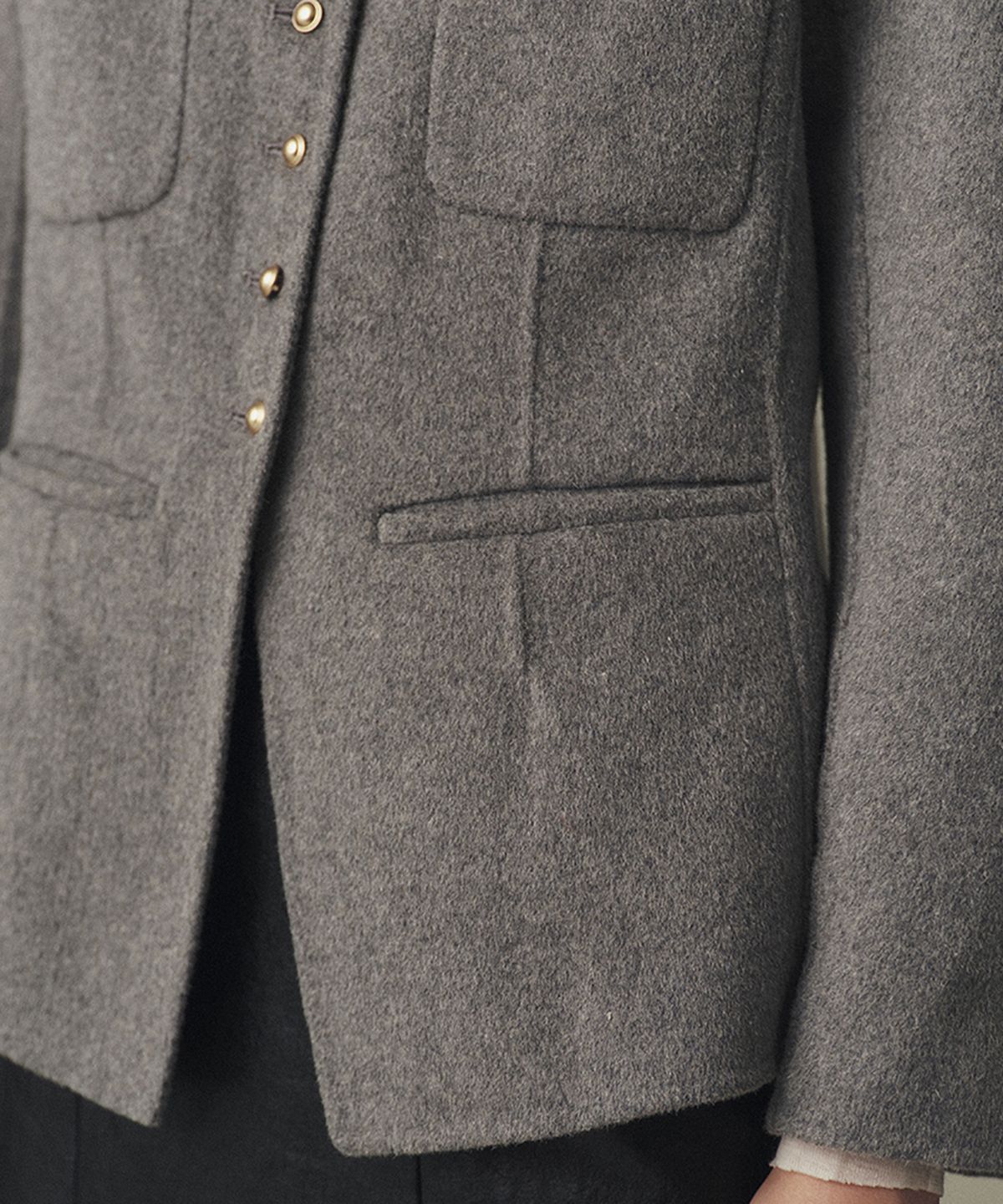 아위(AHWE) WOOL BLEND HANDMADE JACKET_MISTY GREY