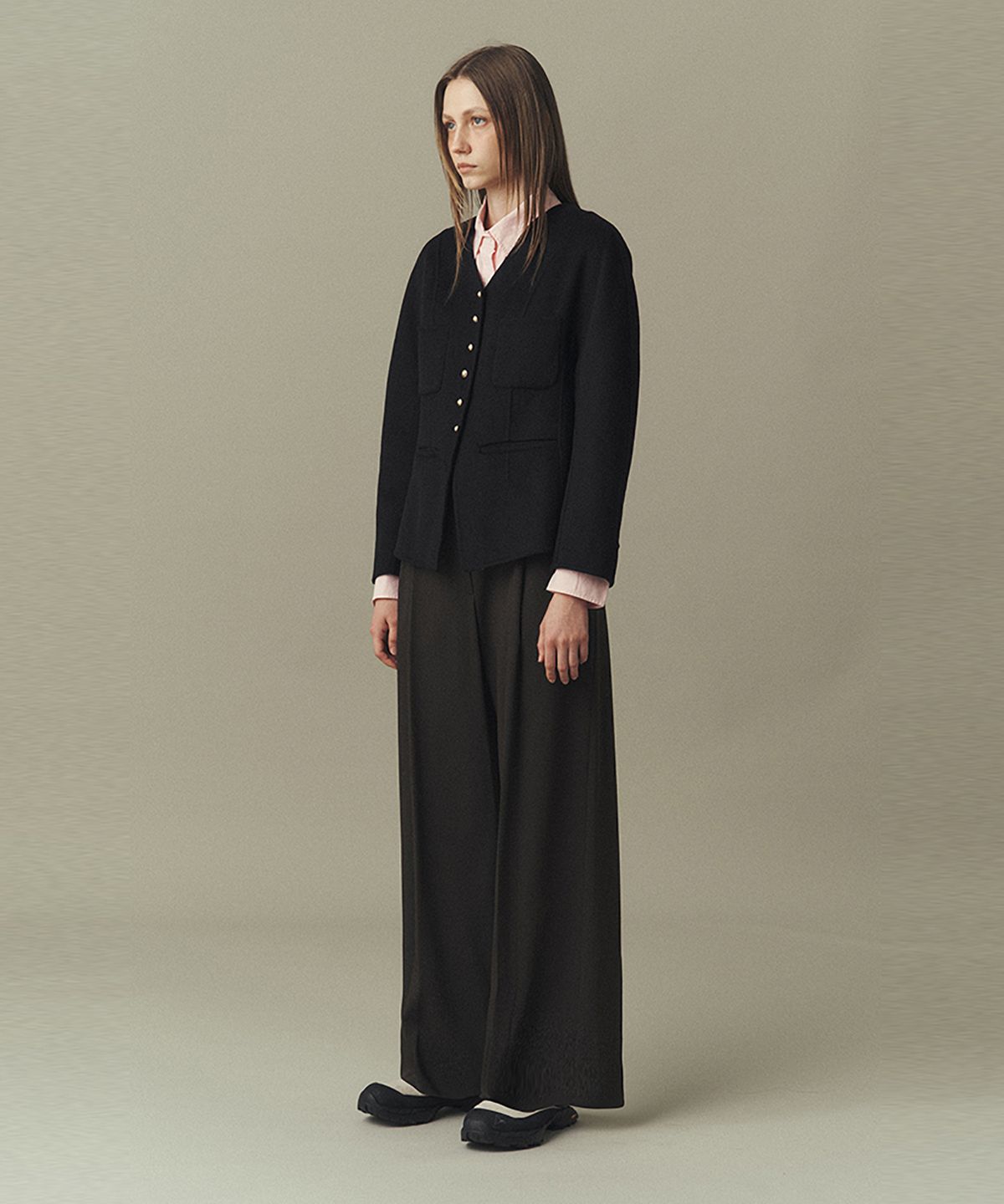 아위(AHWE) WOOL BLEND HANDMADE JACKET_BLACK