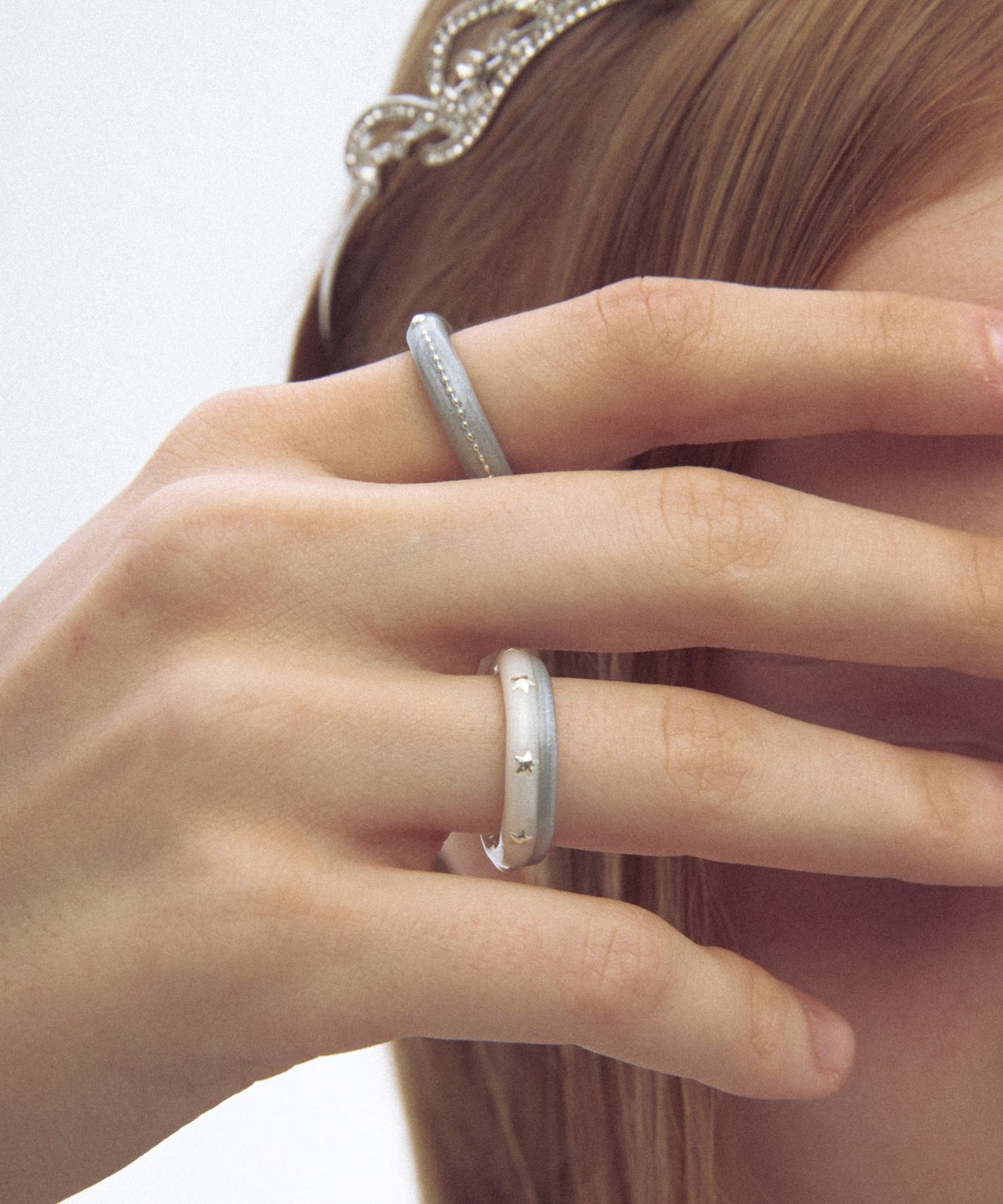 [韓国人気ジュエリー] nff star two track ring-grey MUSINSA公式 | NFF star two track ring-grey