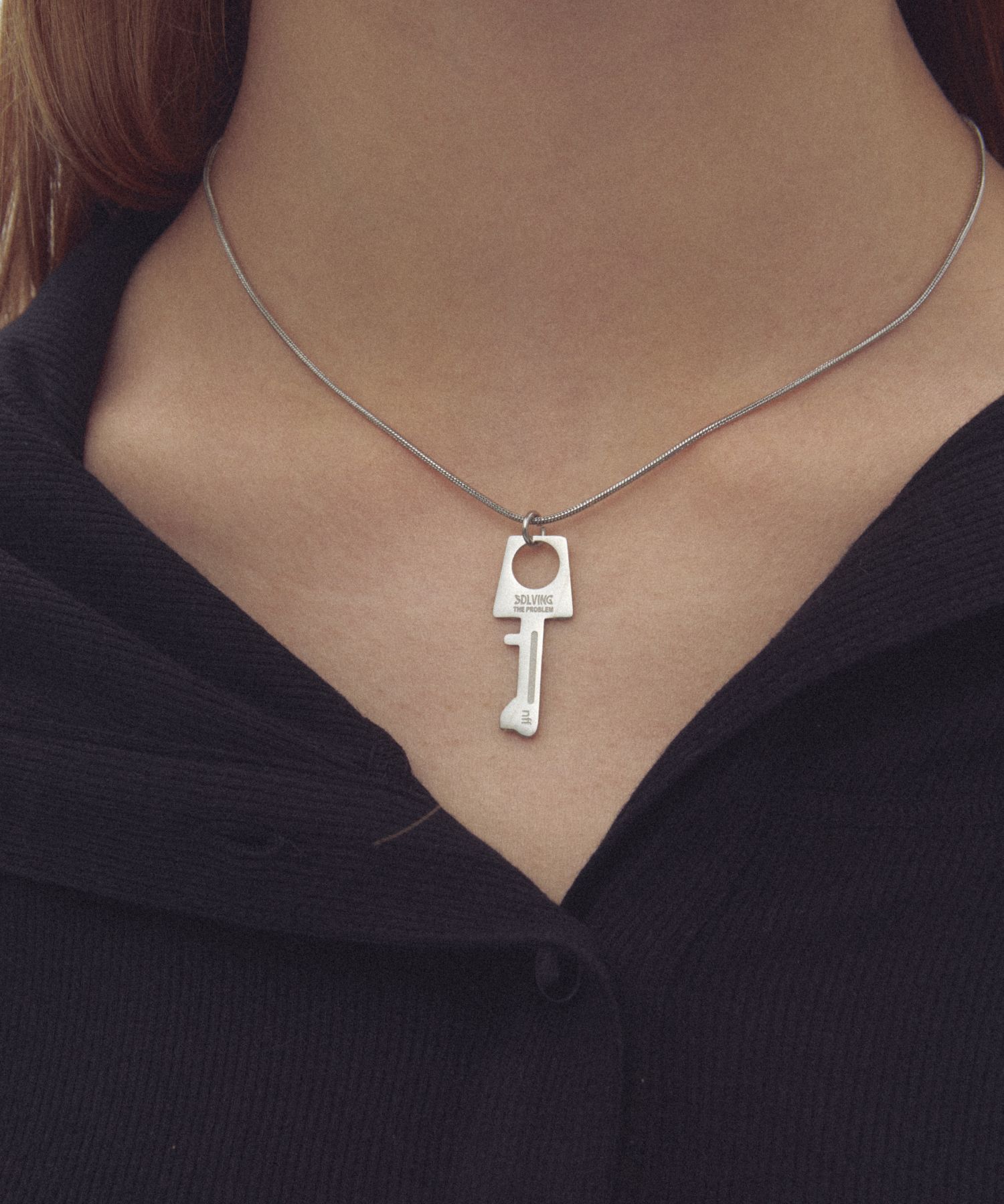 [韓国人気ジュエリー] nff solving key necklace-silver MUSINSA | NFF solving key necklace-silver