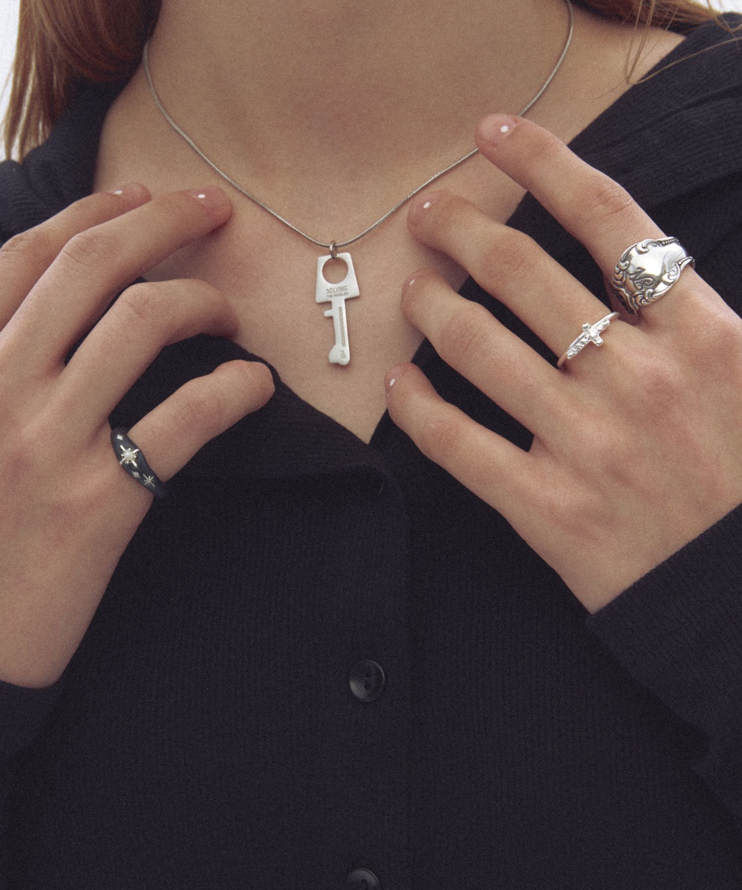 [韓国人気ジュエリー] nff solving key necklace-silver MUSINSA | NFF solving key necklace-silver