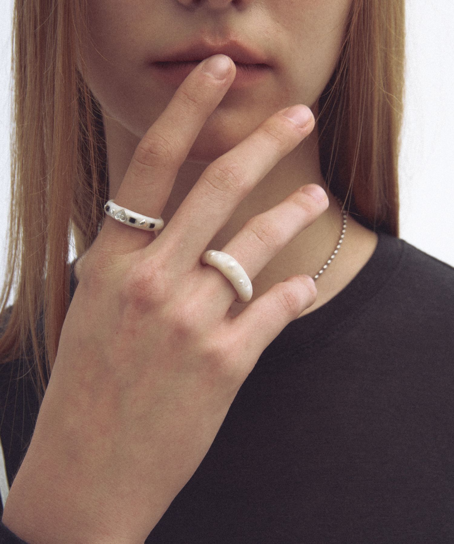 [韓国人気ジュエリー] nff Heart Surrounding Ring White MUSINSA公式 | NFF heart term ring-white