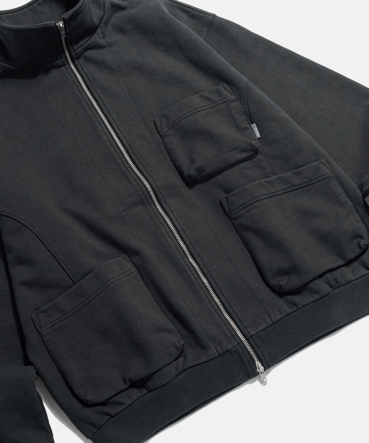에스피오나지(ESPIONAGE) Full Zip Sweat Work Jacket Vintage Black