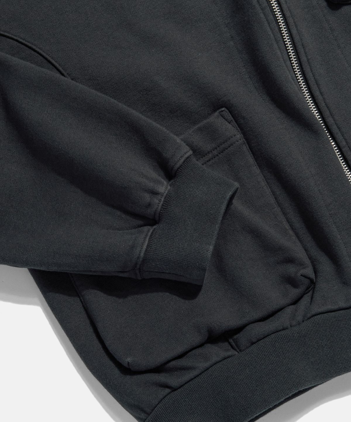 에스피오나지(ESPIONAGE) Full Zip Sweat Work Jacket Vintage Black