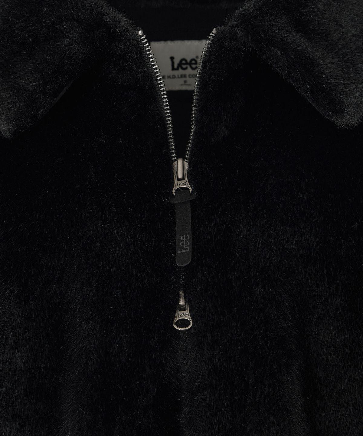 리(LEE) 우먼 페이크퍼 자켓 블랙