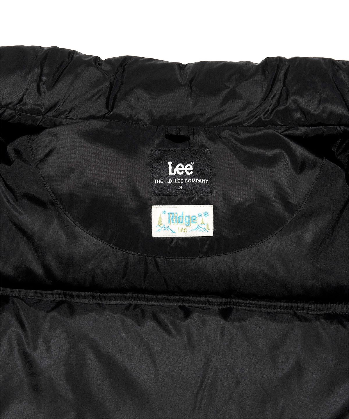 리(LEE) 우먼 릿지 크롭 다운 블랙