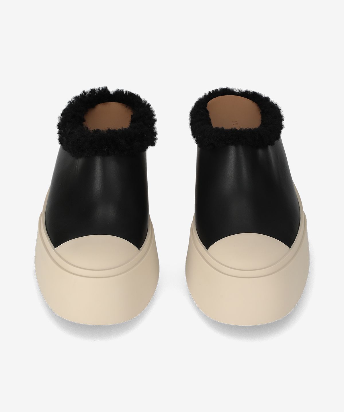 마르니(MARNI) 퍼 라이닝 뮬 스니커즈 - 블랙 / SNZW019202P504500N99