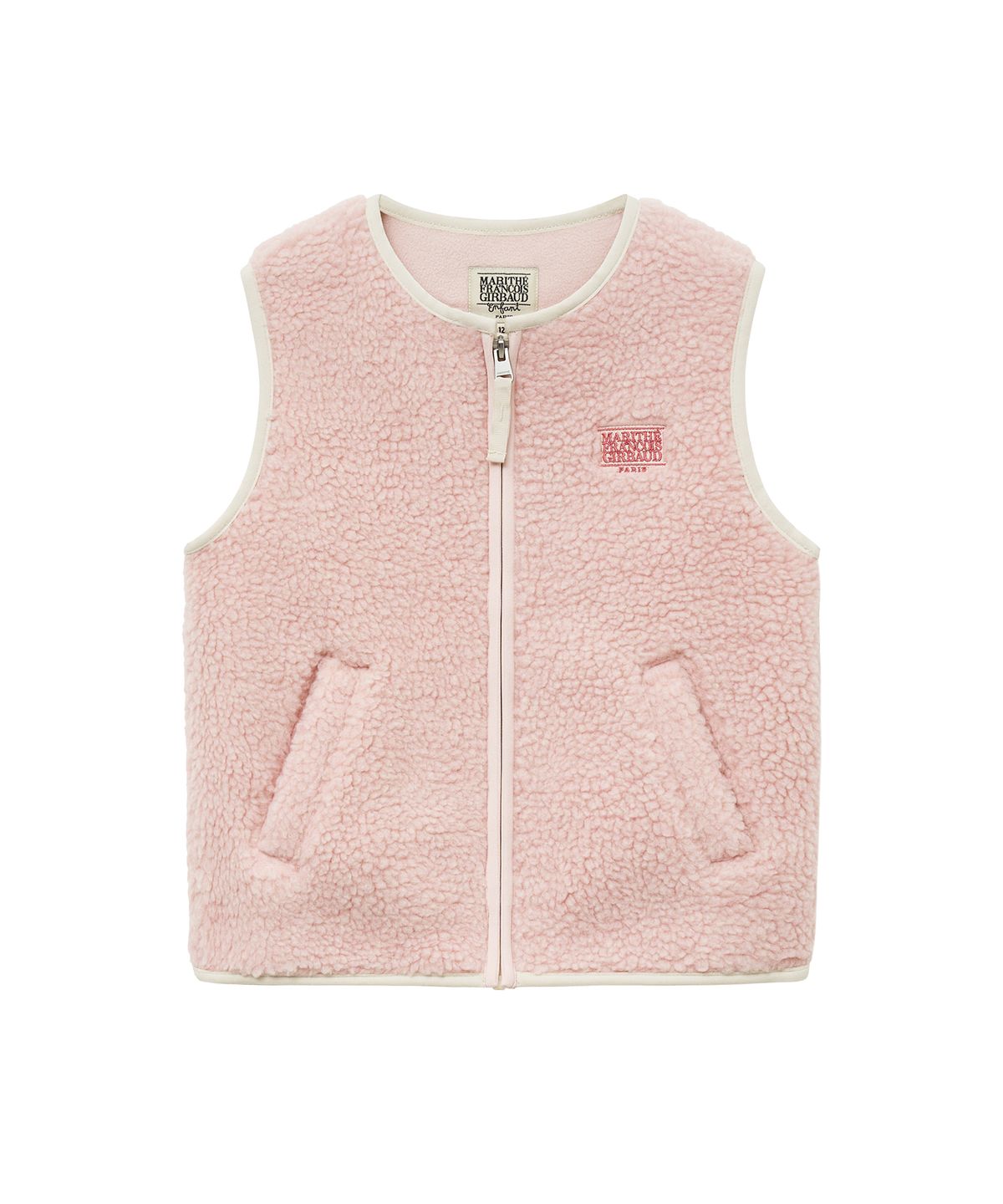 마리떼 키즈(MARITHÉ KIDS) ENFANT CLASSIC LOGO FLEECE VEST baby pink