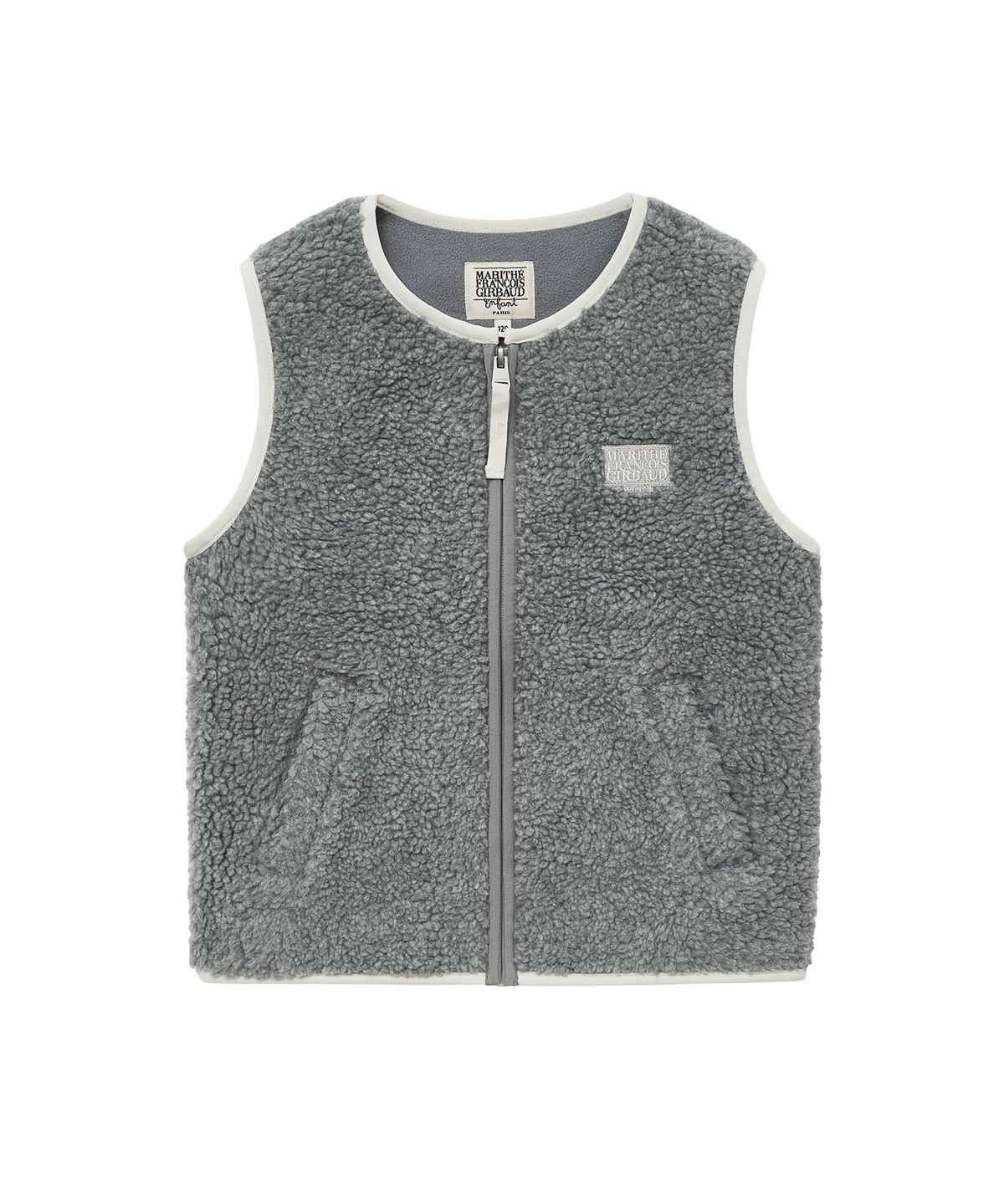 마리떼 키즈(MARITHÉ KIDS) ENFANT CLASSIC LOGO FLEECE VEST gray