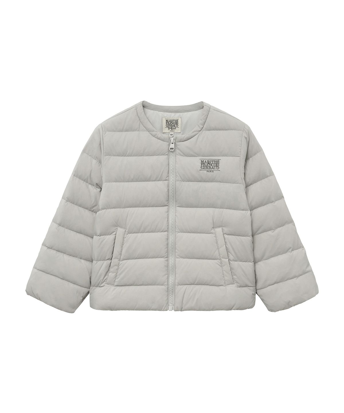 마리떼 키즈(MARITHÉ KIDS) ENFANT COLLARLESS LIGHTWEIGHT DUCK DOWN JACKET light gray