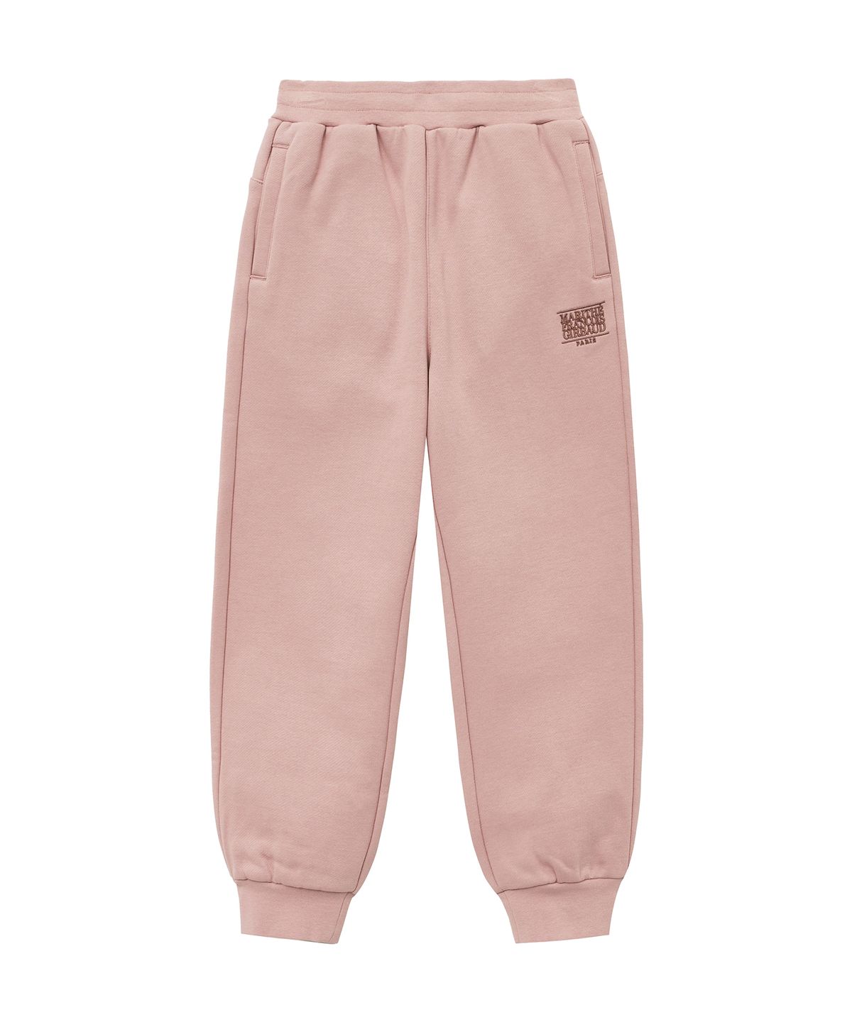 마리떼 키즈(MARITHÉ KIDS) ENFANT CLASSIC LOGO SWEAT PANTS (BRUSHED) gray pink