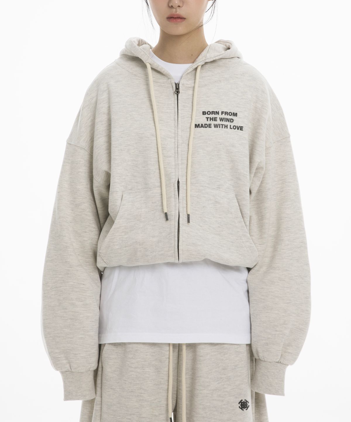 팬쇼(FANSHOW) MWL OVER FIT HOODED ZIPUP - OATMEAL