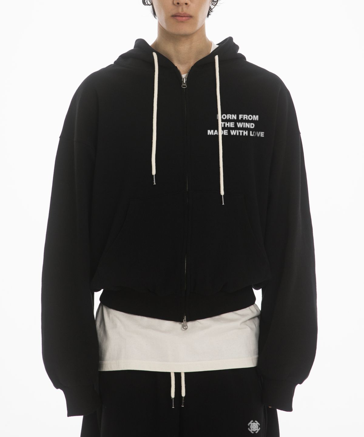 팬쇼(FANSHOW) MWL OVER FIT HOODED ZIPUP - BLACK