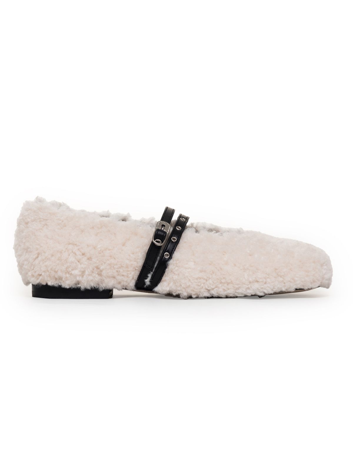 블랑토(BLANC TOE) 퍼플랫 SHEARLING MARYJANE 10[F76-IVORY]