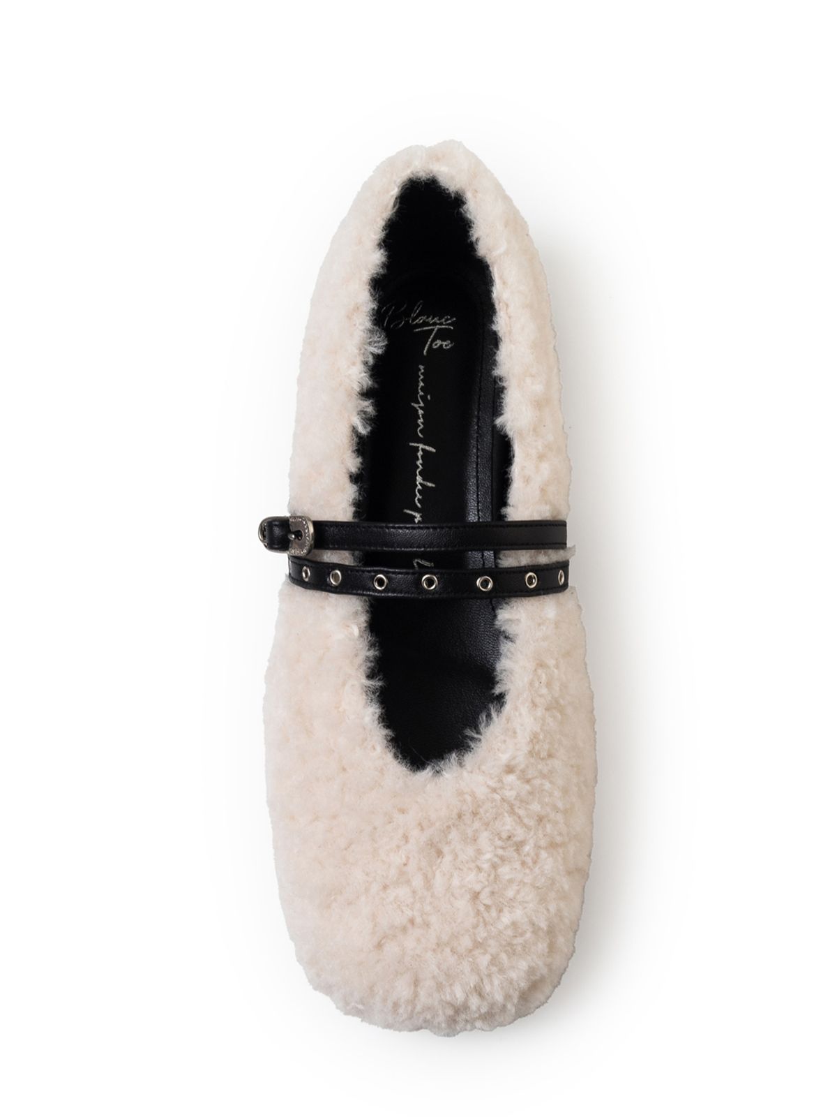 블랑토(BLANC TOE) 퍼플랫 SHEARLING MARYJANE 10[F76-IVORY]
