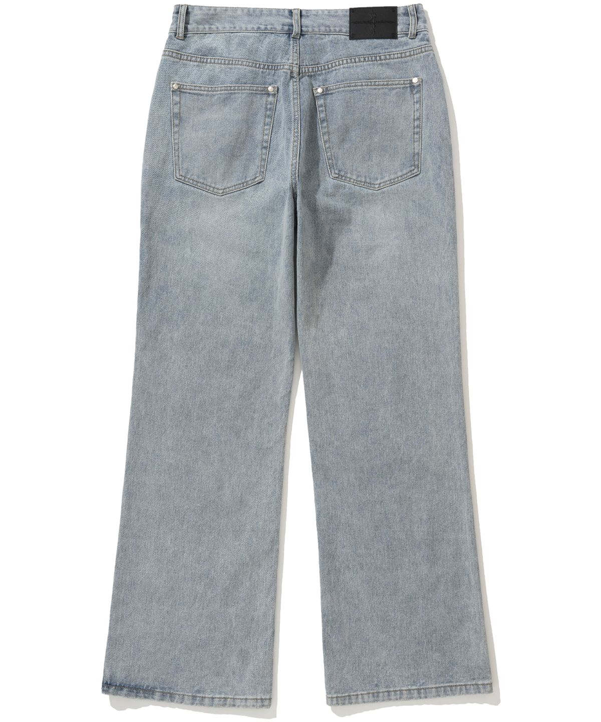 낫포너드(NOT4NERD) Stud 4 Knee Flare Fit Denim Pants - Light Blue