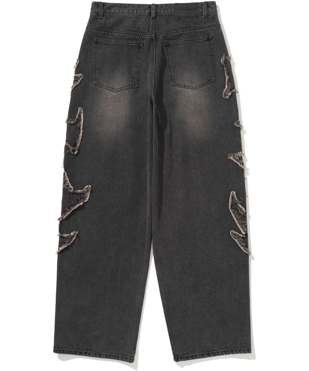 낫포너드(NOT4NERD) Tribal Cut Panel Denim Pants - Black