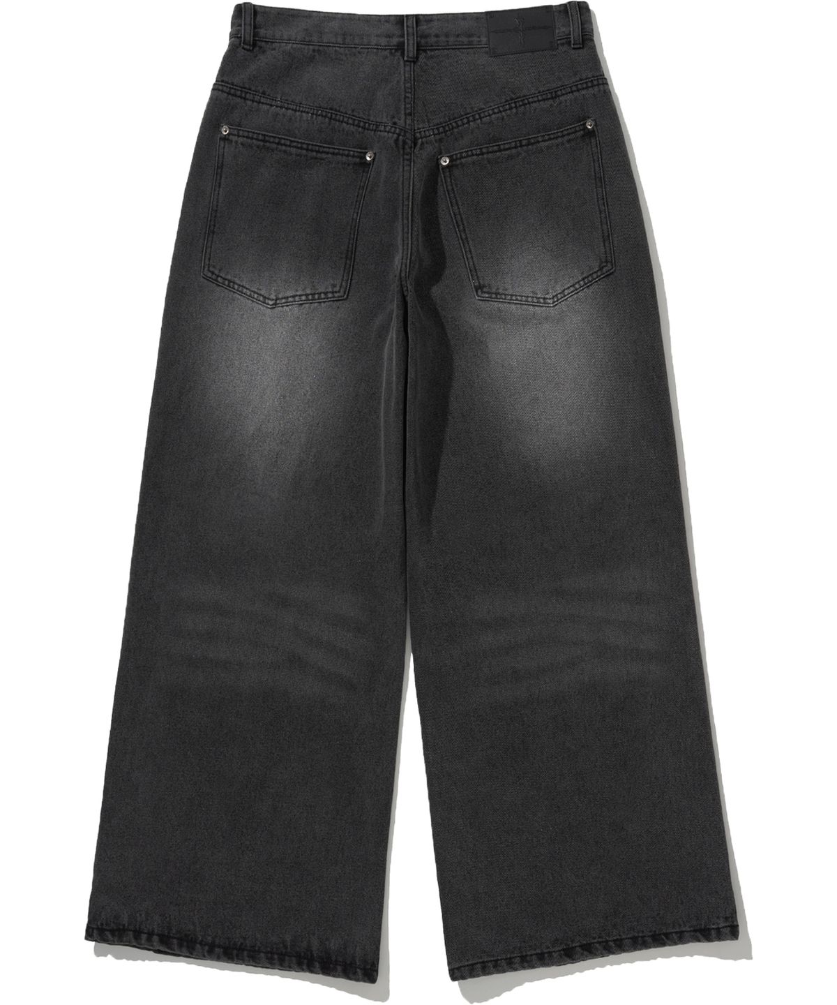 낫포너드(NOT4NERD) Camo Double Knee Flare Fit Denim Pants - Black