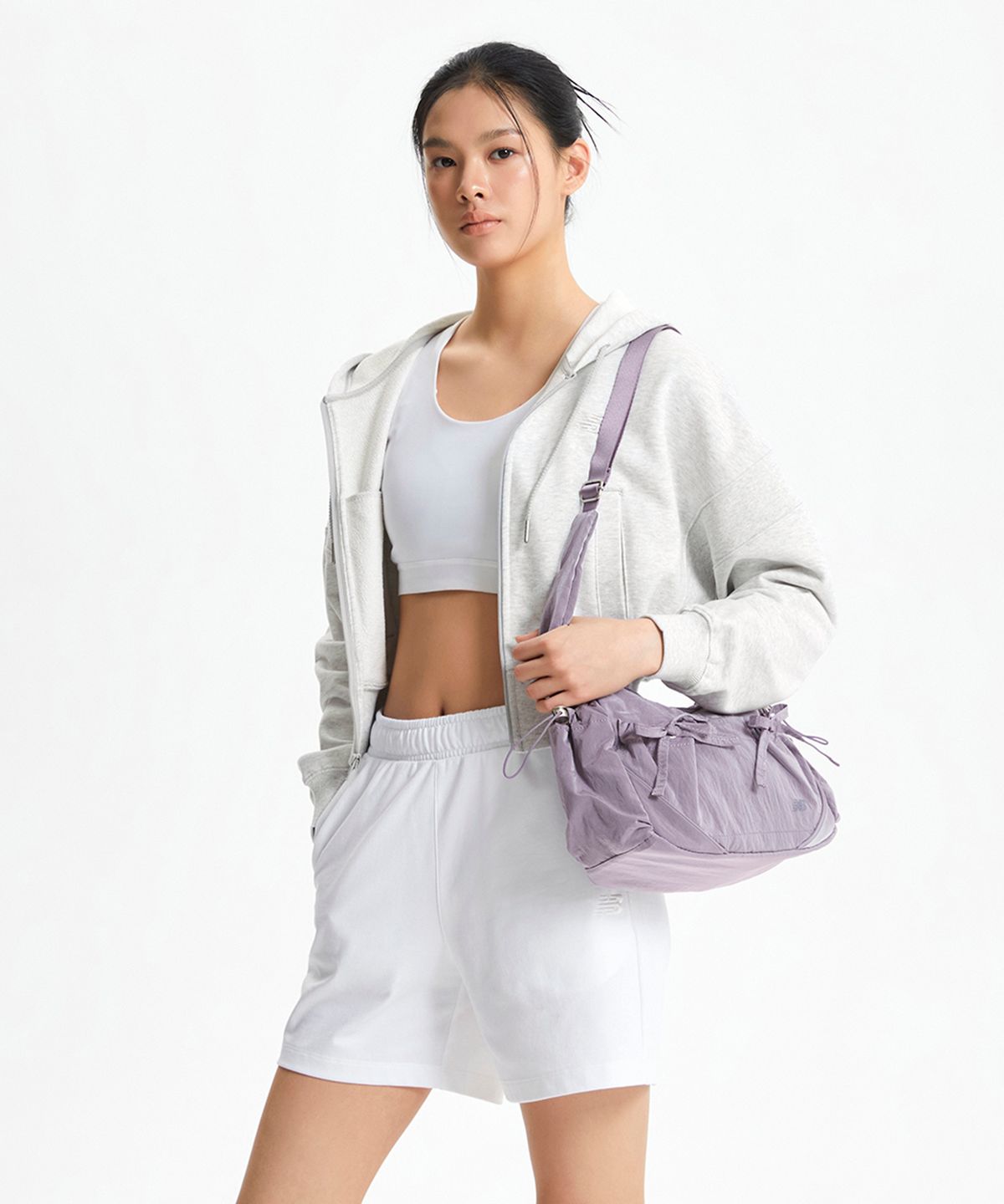 뉴발란스(NEW BALANCE) NBGCFSW104 / 글로시 리본 호보백 (VIOLET)