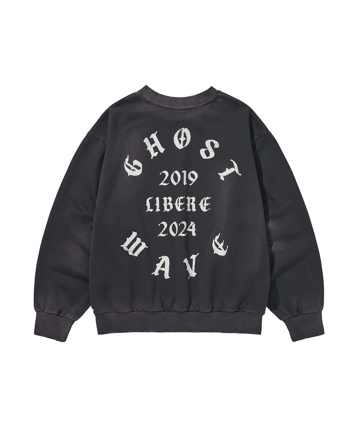 리베레(LIBERE) GOTHIC LOGO CREWNECK SWEAT / BLACK
