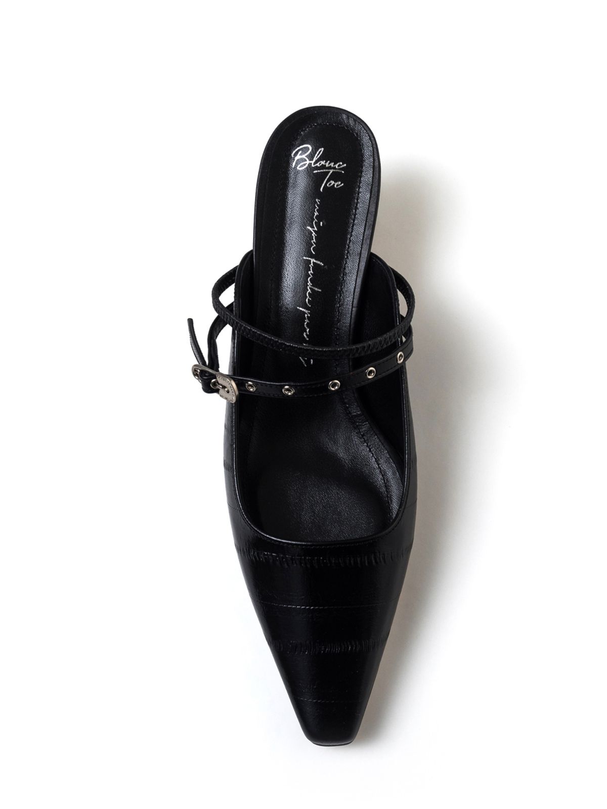 블랑토(BLANC TOE) 스트랩 뮬  TWO STRAP MULE 40[F78-BLACK]