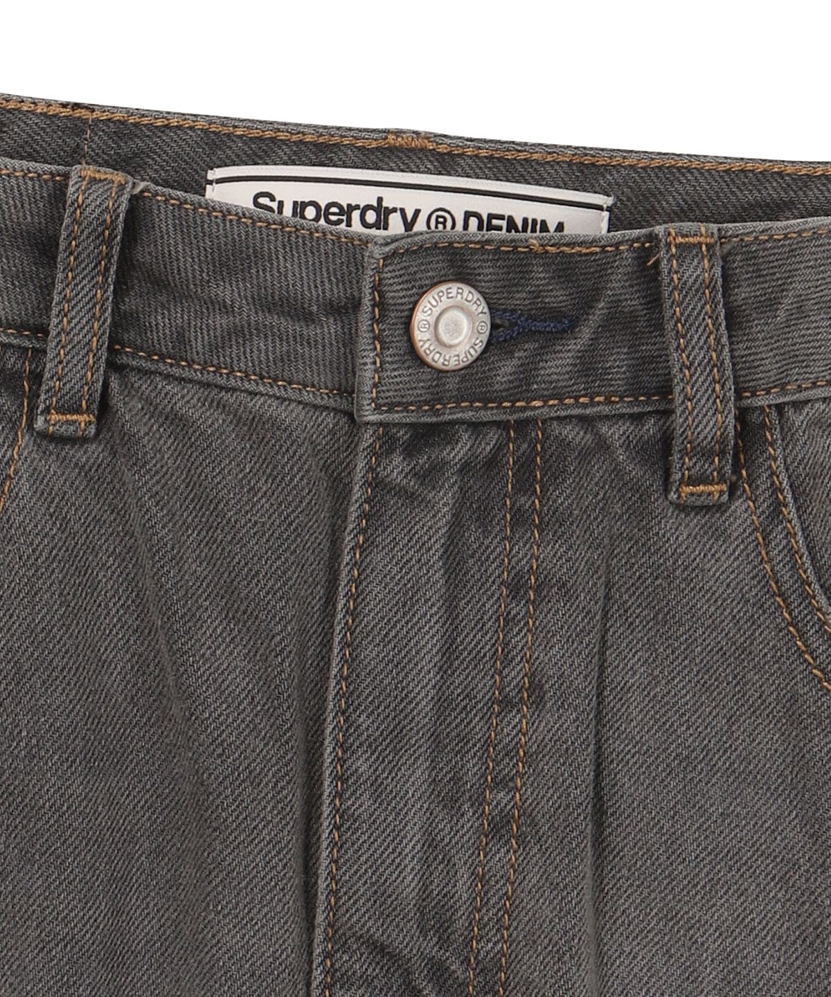 슈퍼드라이(SUPERDRY) W 데님 카펜터 롱 스커트 블랙