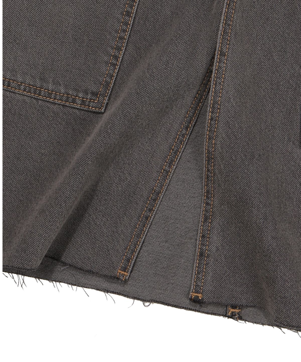 슈퍼드라이(SUPERDRY) W 데님 카펜터 롱 스커트 블랙