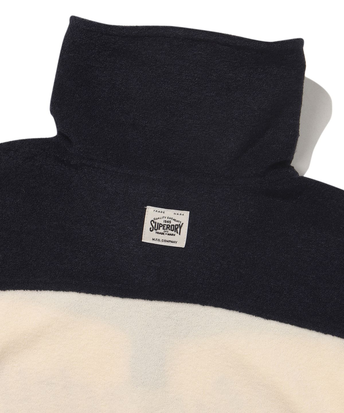 슈퍼드라이(SUPERDRY) W 캠프 크롭 하프 집업 맨투맨 아이보리