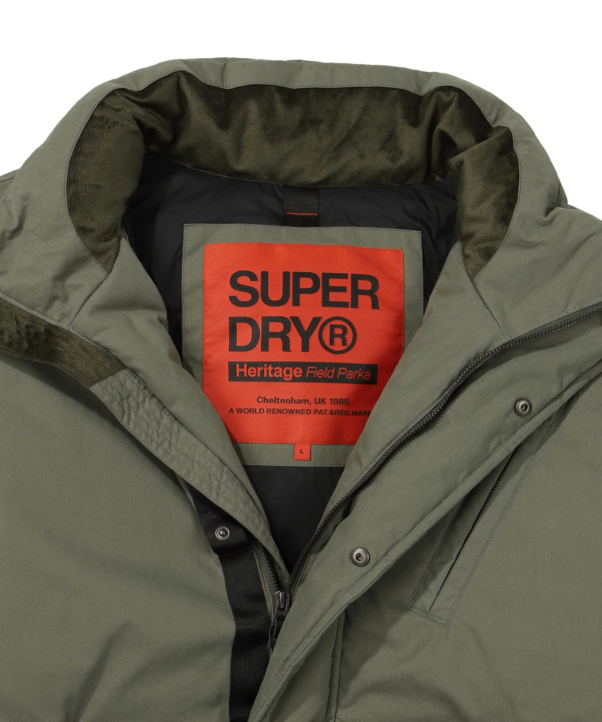 슈퍼드라이(SUPERDRY) CN 유틸리티 덕 다운 패딩 카키