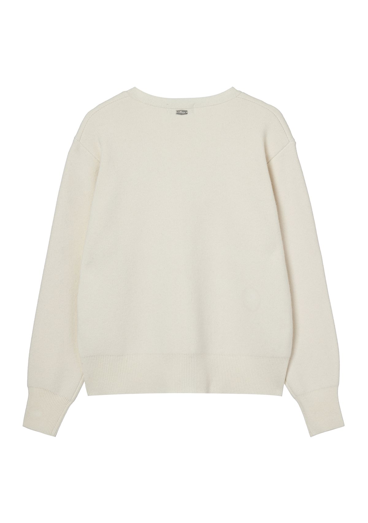세비지(SAVAGE) V Neck Cardigan - Ivory