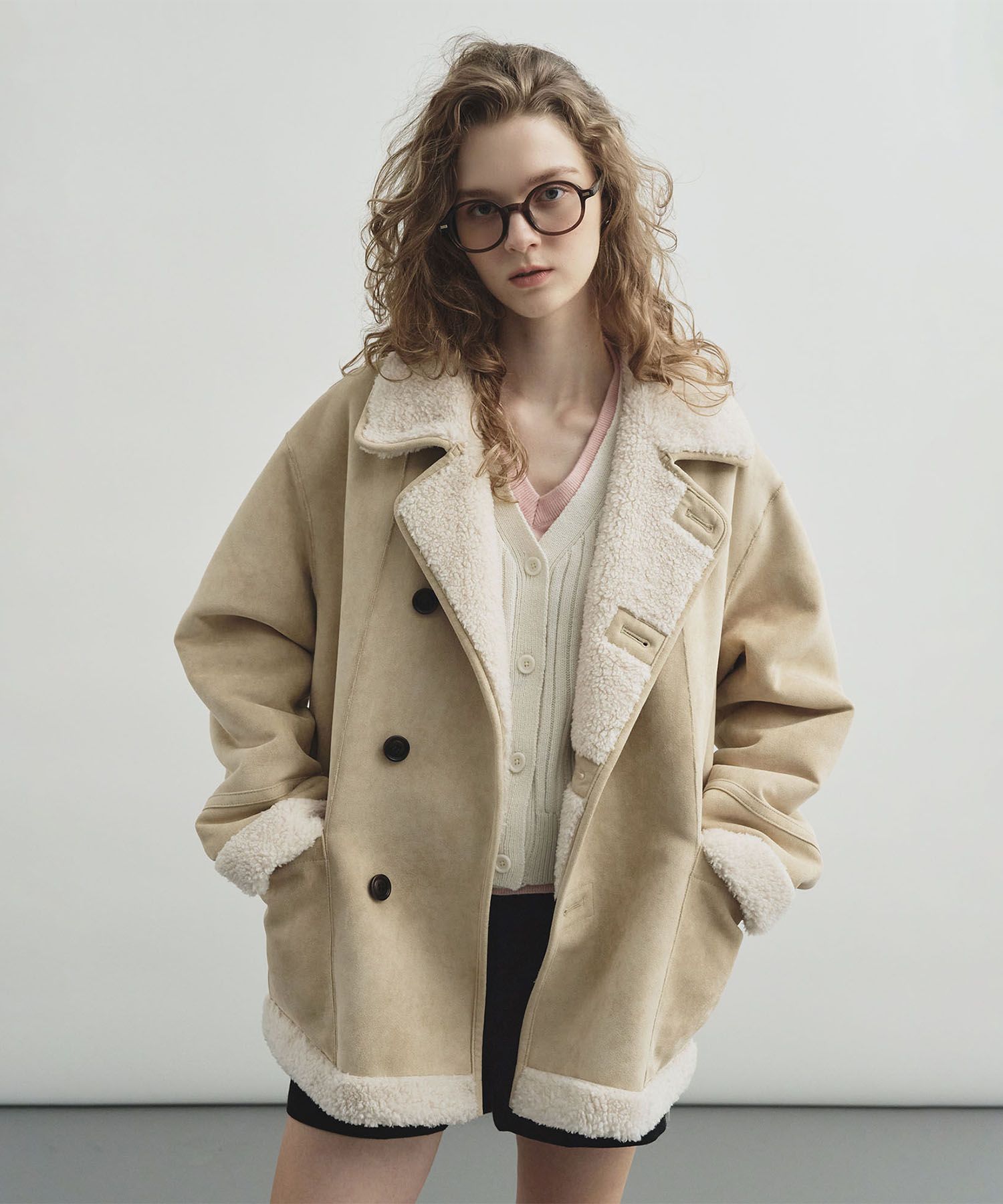 MUSINSA | MONGDOL Reversible Suede Mustang Beige MDJK038BEIGE