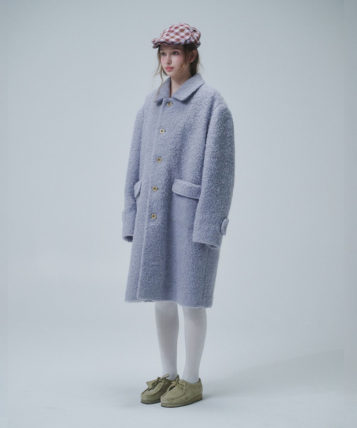 펀프롬펀(FUNFROMFUN) CHECK HUNTING CAP, VIOLET