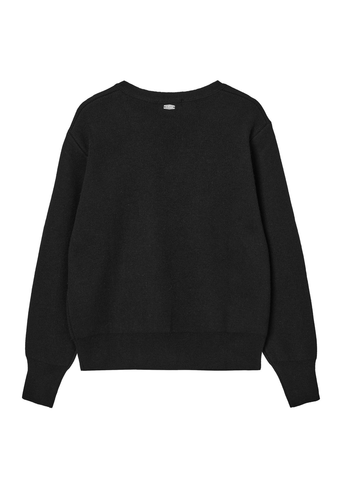 세비지(SAVAGE) V Neck Cardigan - Black